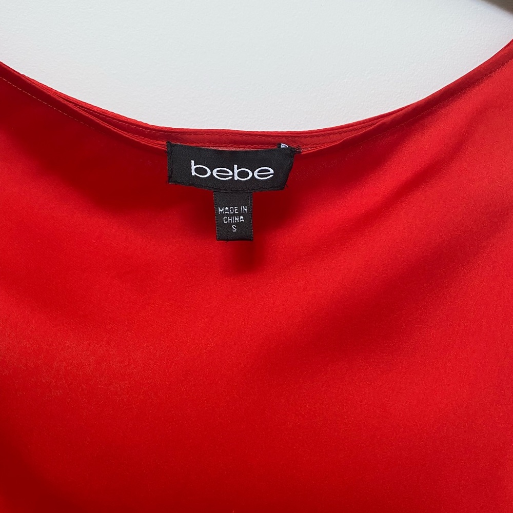 Bebe Red blouse - Picture 2 of 3